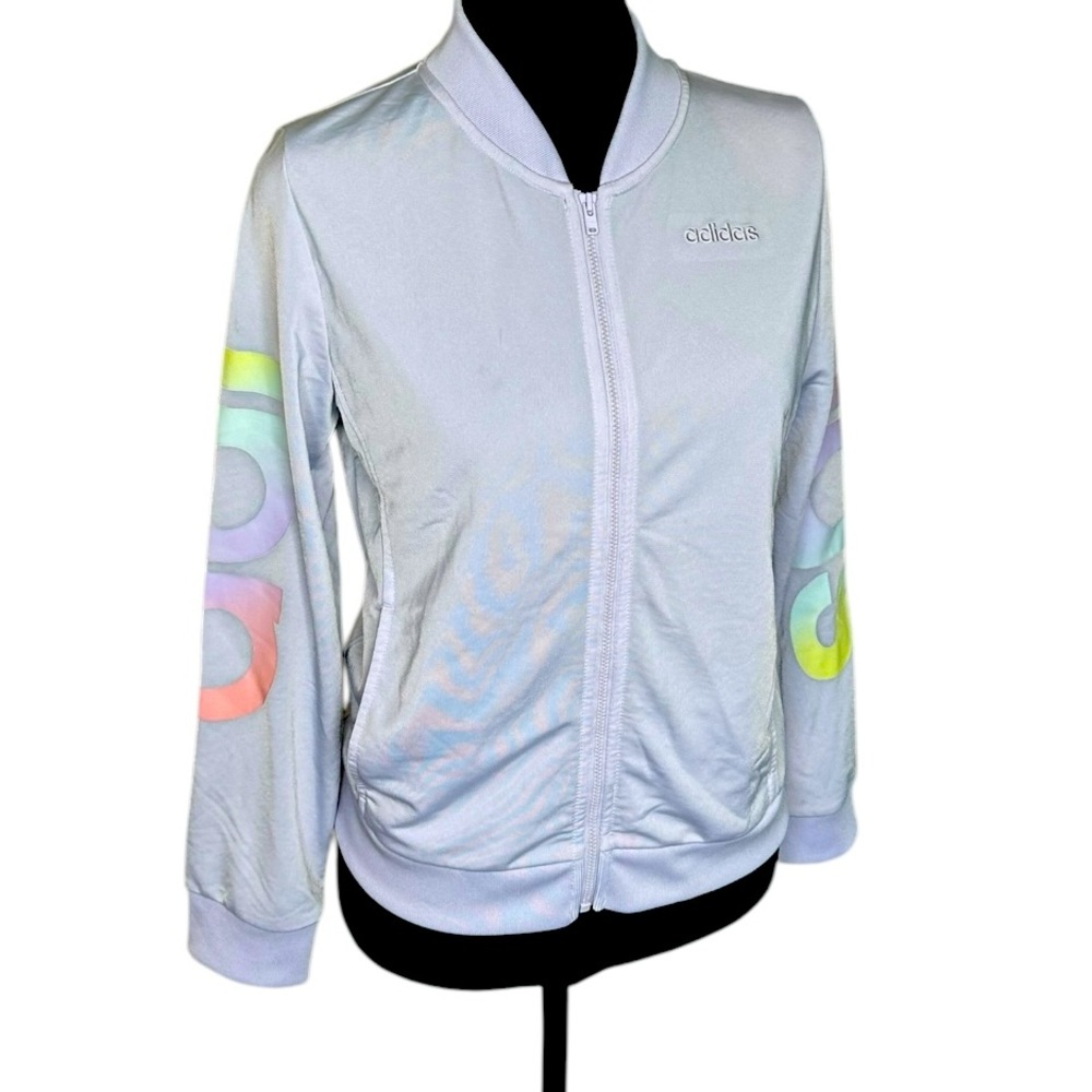 Adidas Girlsโ Track Jacket โ Light Purple โ Size XL (16)